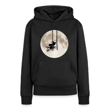 Halloween Friseurin Hexe Mond Walpurgisnacht - Frauen Premium Bio Hoodie - Schwarz - Vorne - Julia (174cm)