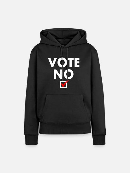 Vote no - Frauen Premium Bio Hoodie - Schwarz