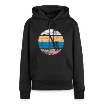 Saxofon - Frauen Premium Bio Hoodie - Schwarz - Vorne - Julia (174cm)