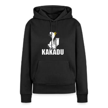 KAKADU - VOGEL - WC - TOILETTE - TIER - TIERISCH - Frauen Premium Bio Hoodie - Schwarz - Vorne - Julia (174cm)