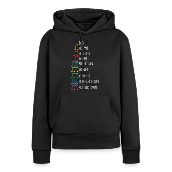 Compositeurs classiques, compositeurs, musique - Sweat à capuche Premium bio Femme - noir - Devant - Julia (174cm)