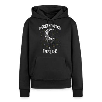 Moderne Hexe Innen, Hexerei Wiccan - Frauen Premium Bio Hoodie - Schwarz - Vorne - Julia (174cm)