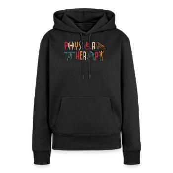 Physiotherapie - Frauen Premium Bio Hoodie - Schwarz - Vorne - Julia (174cm)