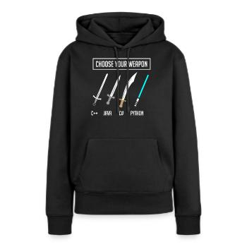 Python-Programmierung, Programmierer Python-Code - Frauen Premium Bio Hoodie - Schwarz - Vorne - Julia (174cm)