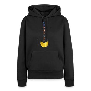 Sonnenfressende Planeten, Sonnensystem, Planeten - Frauen Premium Bio Hoodie - Schwarz - Vorne - Julia (174cm)
