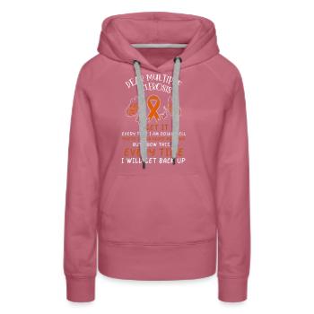 Multiple sclerosis sensitization. - Women’s Premium Organic Hoodie - mauve - Front - Isabella (175cm)