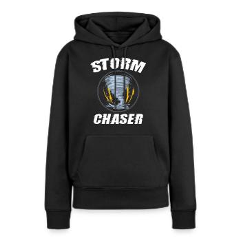 Storm Chaser, Twister Wind, - Sweat à capuche Premium bio Femme - noir - Devant - Julia (174cm)