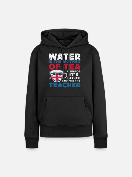 Teeliebhaber, Teetrinker, Teezeit - Frauen Premium Bio Hoodie - Schwarz