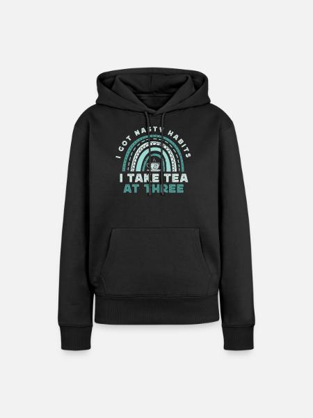Teeliebhaber, Teetrinker, Teezeit - Frauen Premium Bio Hoodie - Schwarz