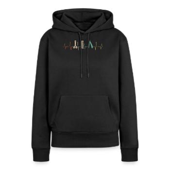 Friseur, Friseur, Barbershop - Frauen Premium Bio Hoodie - Schwarz - Vorne - Julia (174cm)