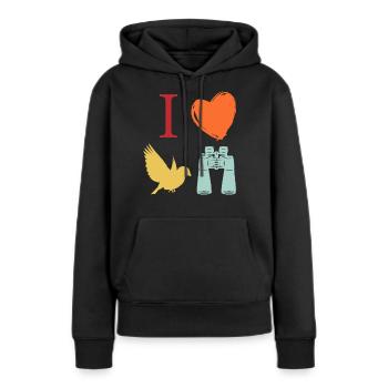 Vogelbeobachtung, Ornithologie - Frauen Premium Bio Hoodie - Schwarz - Vorne - Julia (174cm)