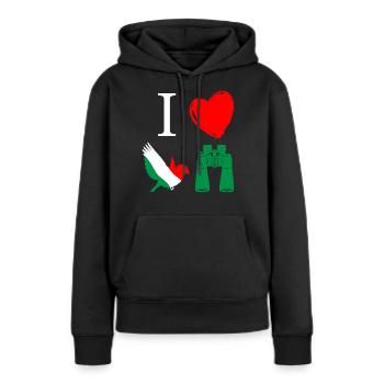 Vogelbeobachtung, Ornithologie - Frauen Premium Bio Hoodie - Schwarz - Vorne - Julia (174cm)