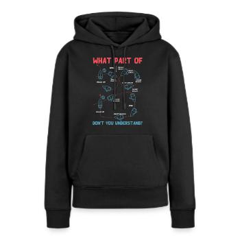 Mann Über Bord Manöver, Seemann, Segeln - Frauen Premium Bio Hoodie - Schwarz - Vorne - Julia (174cm)