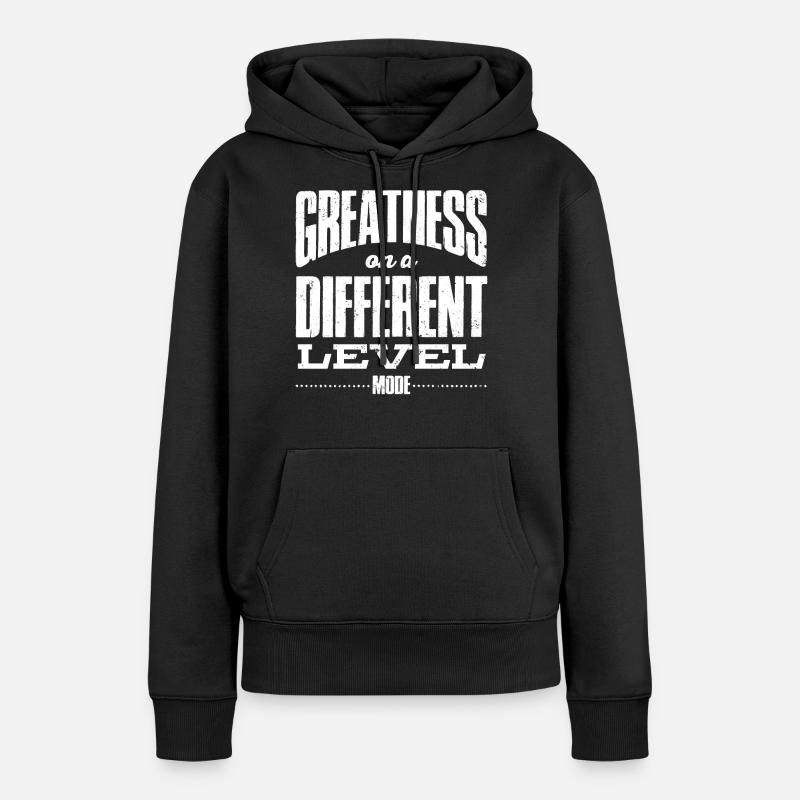 GOD MODE, taille à un niveau différent - Sweat à capuche Premium bio Femme - noir