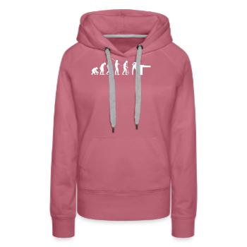 Billardentwicklung, Poolspiel, Billardspieler - Frauen Premium Bio Hoodie - Malve - Vorne - Isabella (175cm)