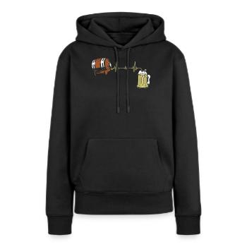 Amateur de bière, buveur de bière, brasseur, brasseur - Sweat à capuche Premium bio Femme - noir - Devant - Julia (174cm)