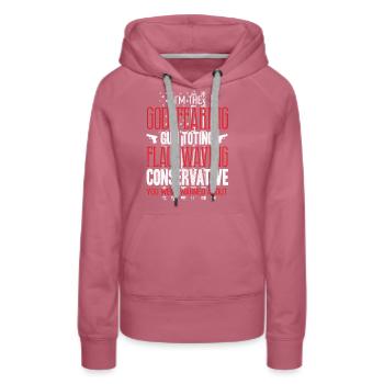 Amerikaner, Gott Angst, Flagge Wehne Konservativ - Frauen Premium Bio Hoodie - Malve - Vorne - Isabella (175cm)