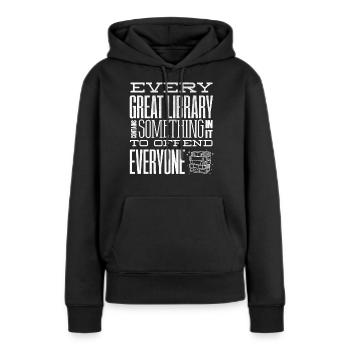 Bibliothekar, Bibliothek - Frauen Premium Bio Hoodie - Schwarz - Vorne - Julia (174cm)