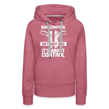 Waffenkontrolle, Waffen, Waffenbesitzer - Frauen Premium Bio Hoodie - Malve - Vorne - Isabella (175cm)