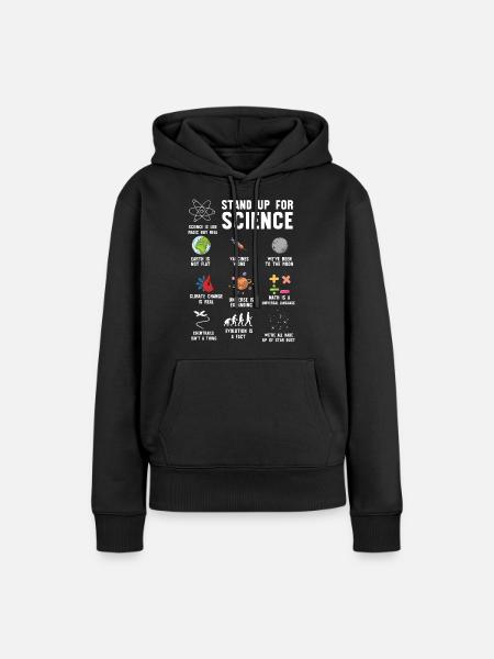 Défendez la science, la science - Sweat à capuche Premium bio Femme - noir