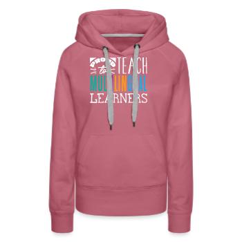 Fier d’enseigner aux apprenants multilingues - Sweat à capuche Premium bio Femme - mauve - Devant - Isabella (175cm)