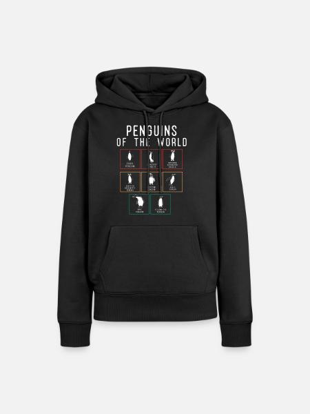 Penguins, Penguins, Penguin lovers - Women’s Premium Organic Hoodie - black