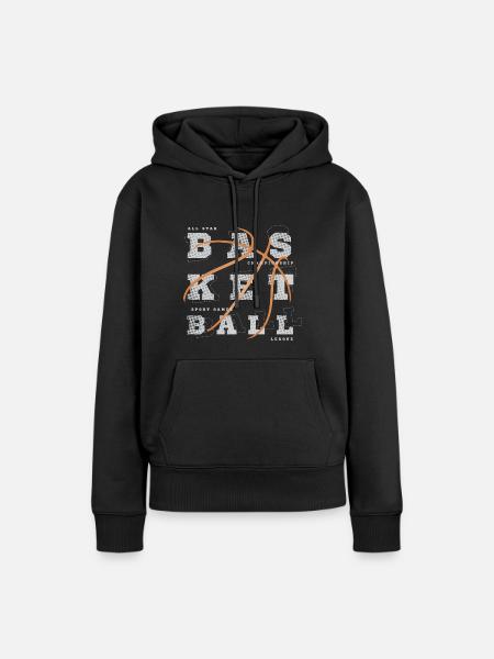 BASKETBALL - Frauen Premium Bio Hoodie - Schwarz