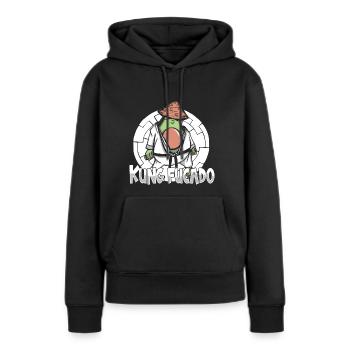 Kung Fu - Frauen Premium Bio Hoodie - Schwarz - Vorne - Julia (174cm)