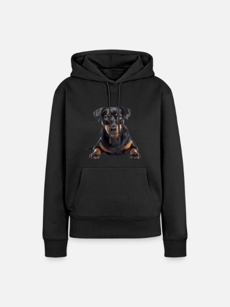 Austrian Pinscher - Frauen Premium Bio Hoodie - Schwarz