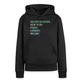 Metropole Gelsenkirchen - Frauen Premium Bio Hoodie - Schwarz - Vorne - Julia (174cm)
