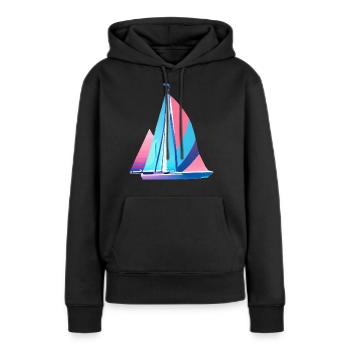 Segeln Segelsport Segelboot Segelschiff Segler - Frauen Premium Bio Hoodie - Schwarz - Vorne - Julia (174cm)