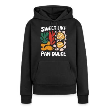 Verliebt in Pan Dulce - Frauen Premium Bio Hoodie - Schwarz - Vorne - Julia (174cm)
