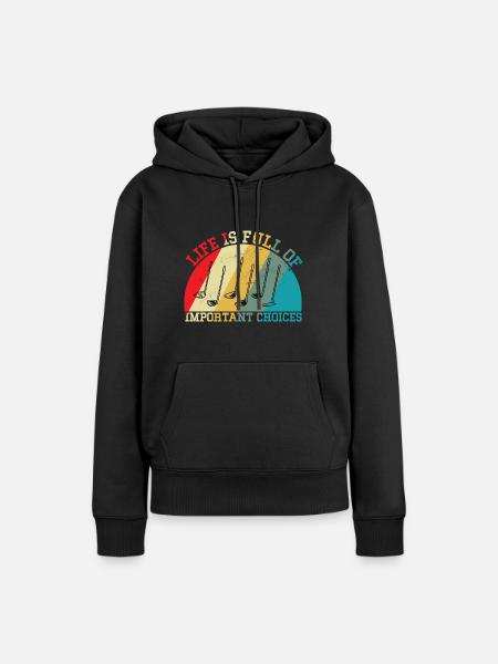 Important Choice Golf - Frauen Premium Bio Hoodie - Schwarz