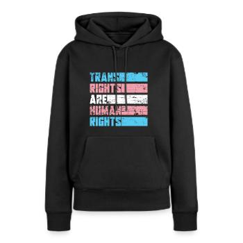 Trans Menschenrechte LGBT Transgender - Frauen Premium Bio Hoodie - Schwarz - Vorne - Julia (174cm)