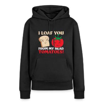 Tomate - Frauen Premium Bio Hoodie - Schwarz - Vorne - Julia (174cm)