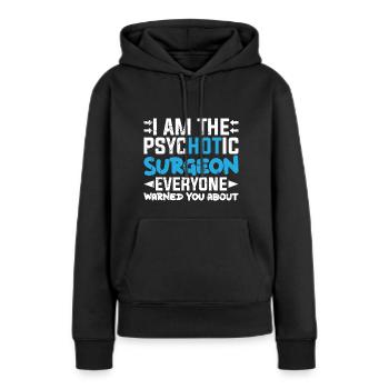 Chirurg - Frauen Premium Bio Hoodie - Schwarz - Vorne - Julia (174cm)