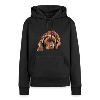 Retriever de la baie de Chesapeake - Sweat à capuche Premium bio Femme - noir - Devant - Julia (174cm)