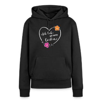 Ich liebe meinen Garten Gärtnerin Floristin Blumen - Frauen Premium Bio Hoodie - Schwarz - Vorne - Julia (174cm)