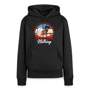 Kiteboarder Kitesurfer Kiten Kiteboard Cadeau - Sweat à capuche Premium bio Femme - noir - Devant - Julia (174cm)