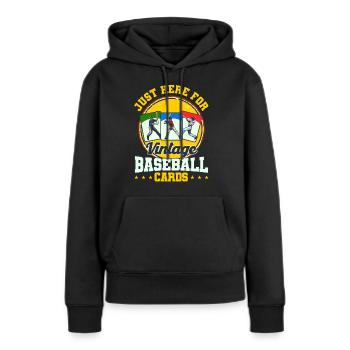Sammler von Baseball Karten Sammler Geschenk - Frauen Premium Bio Hoodie - Schwarz - Vorne - Julia (174cm)