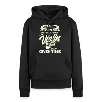 Violoniste Orchestre-Violoniste Violoniste Gesche - Sweat à capuche Premium bio Femme - noir - Devant - Julia (174cm)