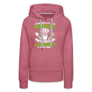Garten Schrebergarten Gartenarbeit Geschenk - Frauen Premium Bio Hoodie - Malve - Vorne - Isabella (175cm)