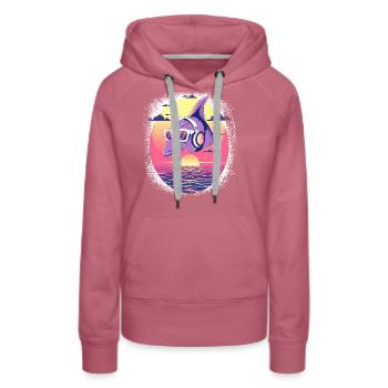 bass fishing tshirts gift idea boating - Women’s Premium Organic Hoodie - mauve - Front - Isabella (175cm)