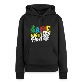 Jeux de société jeu de société cadeau - Sweat à capuche Premium bio Femme - noir - Devant - Julia (174cm)
