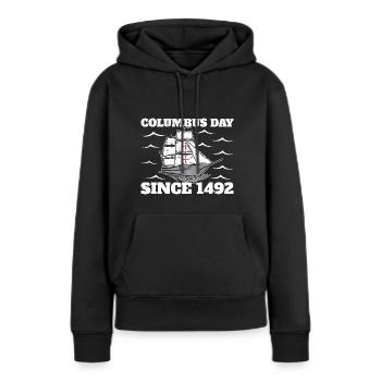 Christopher Columbus - Frauen Premium Bio Hoodie - Schwarz - Vorne - Julia (174cm)