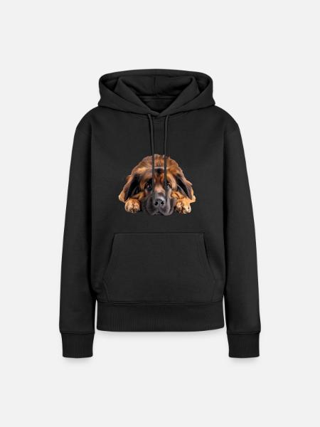 Leonberger - Sweat à capuche Premium bio Femme - noir