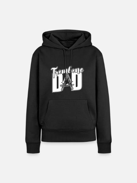 Posaune - Frauen Premium Bio Hoodie - Schwarz