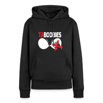 Titten Spruch Busen Tabu Möpse Verbot Taboobies - Frauen Premium Bio Hoodie - Schwarz - Vorne - Julia (174cm)