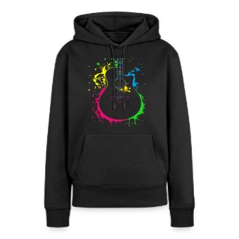 Gitarre Musiker Geschenkidee für Gitarristen - Frauen Premium Bio Hoodie - Schwarz - Vorne - Julia (174cm)