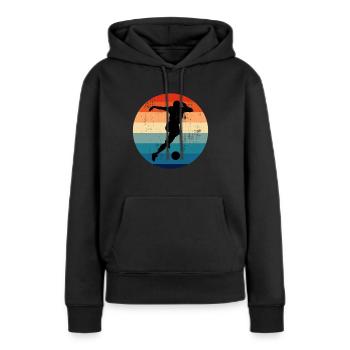 Fussball Spieler Soccer Stürmer Elfmeter - Frauen Premium Bio Hoodie - Schwarz - Vorne - Julia (174cm)